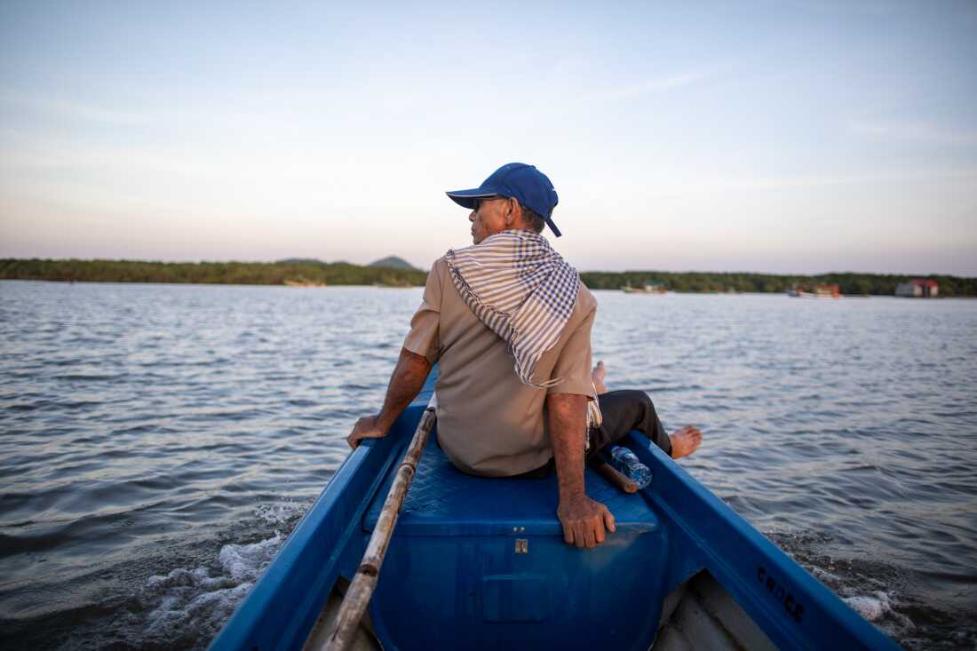 Khiev Sat étudie les forêts de mangroves restaurées le long de la côte, près de chez lui. Il dit que plus de mangroves signifie plus de prospérité pour lui et ses voisins.