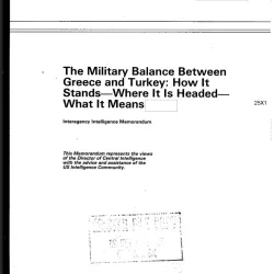 C&rsquo;est ce qui ressort des documents de la CIA, la peur des USA c&rsquo;est la guerre gréco-turque