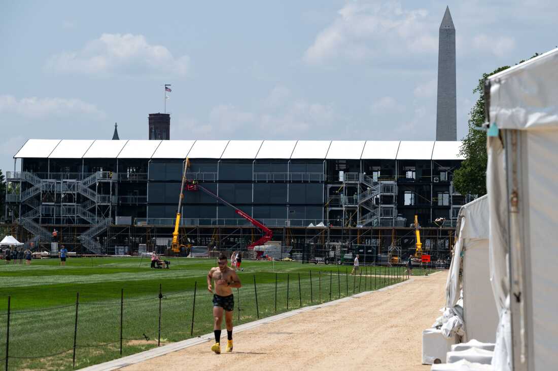 Il y aura plusieurs zones d'observation pour les détenteurs de billets le long du National Mall.