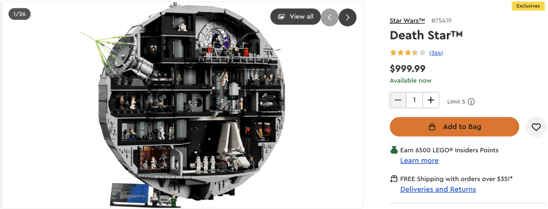 Lego n'est pas à la hauteur de la taille d'Hollywood, malgré sa popularité effrénée. Et même si avec des ensembles de valeur plus élevée comme celui-ci, ils attirent une clientèle plus large.